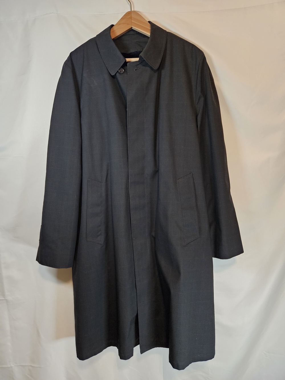 Towncraft Vintage Black Long Trench Coat With Removable Lining
